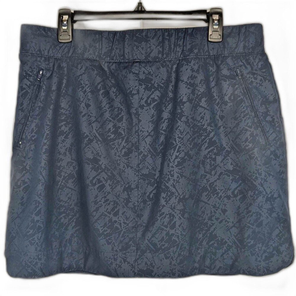 Orvis Skort Skirt Women's XL Blue Golf Stretch Lined Pull On Athletic Shorts